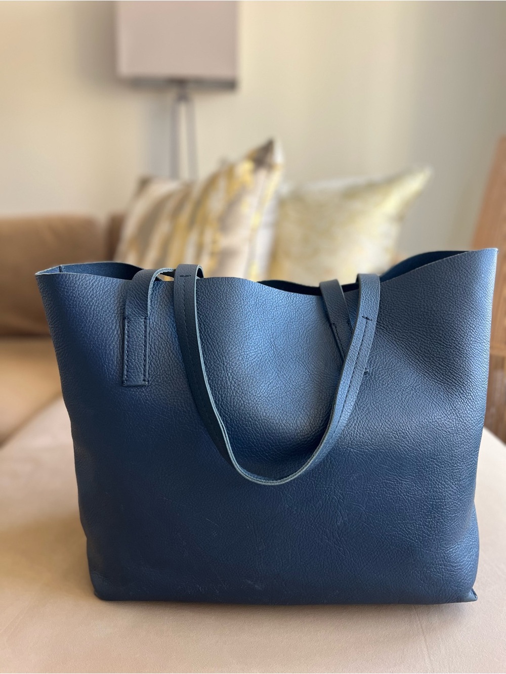 Mark & Graham Everyday Italian Leather Tote - Navy